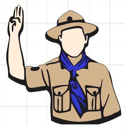 Boy scout leader clipart