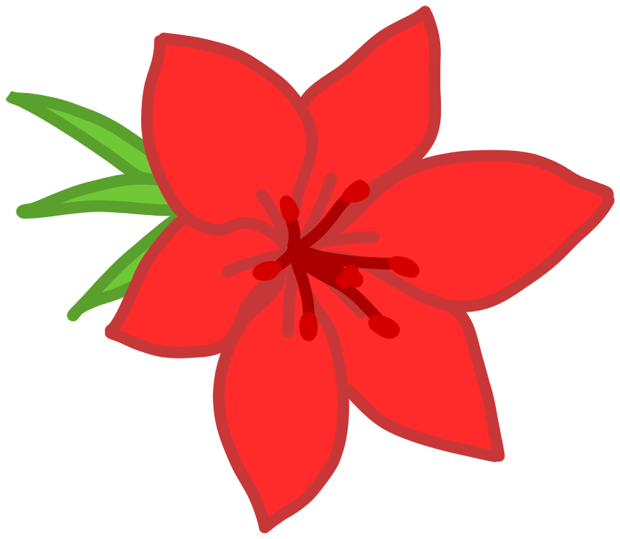 Red Flowers Clip Art - ClipArt Best