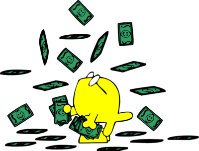 Raining money clipart