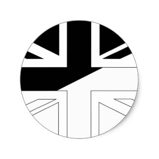 Black White British Flag Stickers | Zazzle