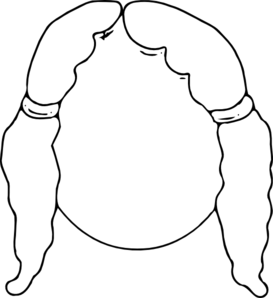 Blank face clipart black and white