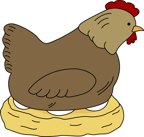 Clip Art Hen With Eggs Clipart