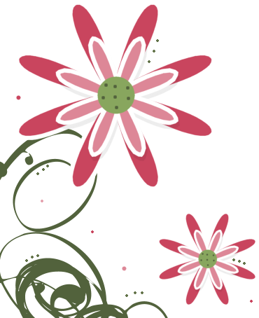 Cute Flower Swirl Clipart