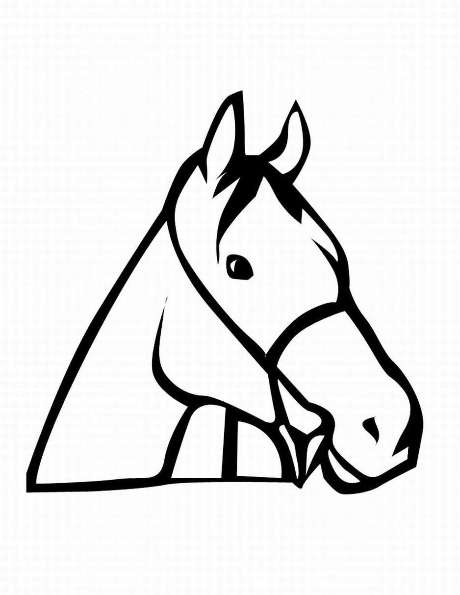 Horse Head Coloring Page Dog And Cat Coloring Page Coloring Page ...