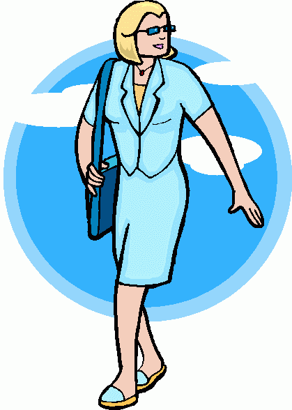 Girl Walking Clipart