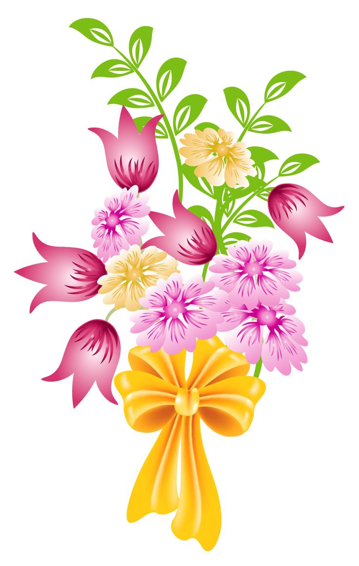 Flower bouquet a bouquet of summer flowers clip art image #36947