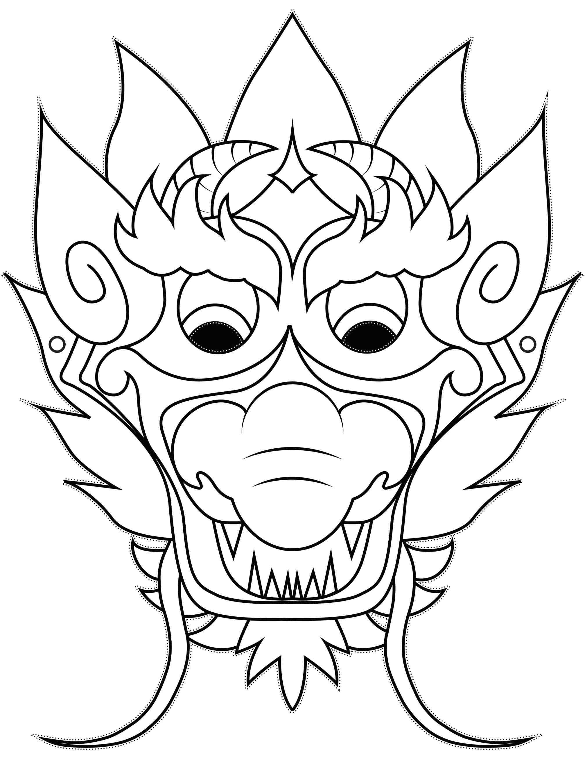 Dragon Mask Template ClipArt Best