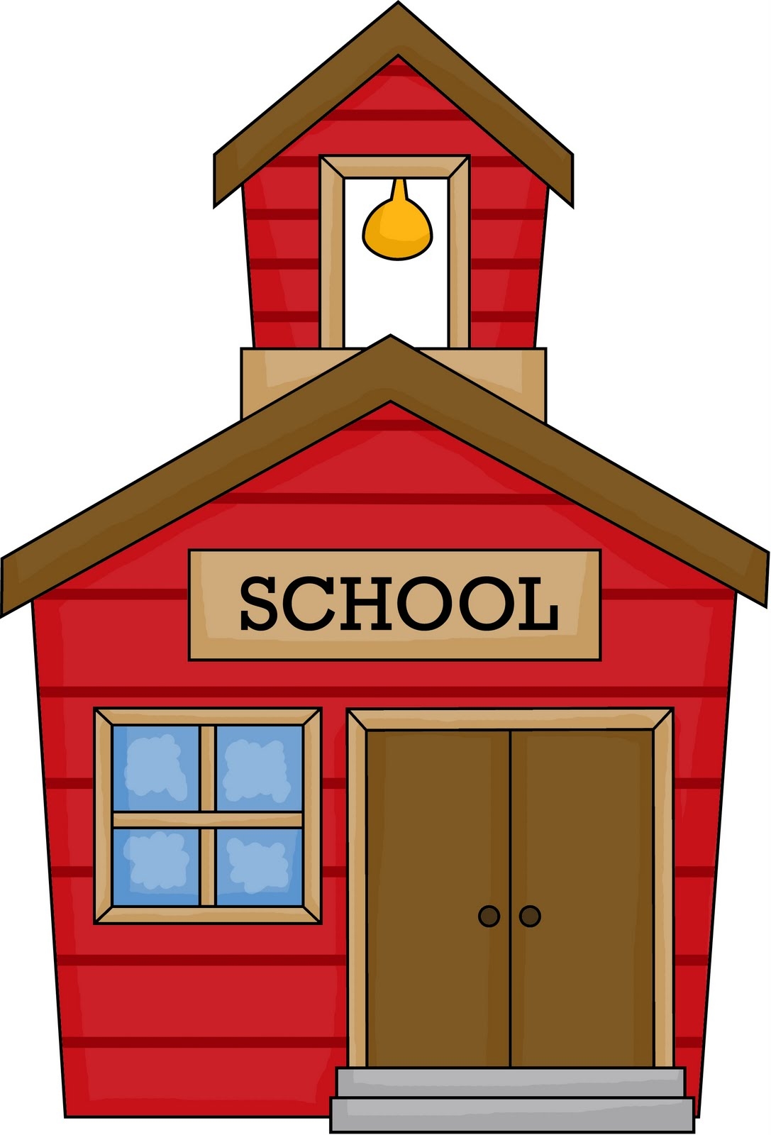 Clipart of blank school house