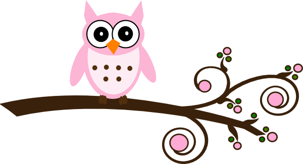 Pink clipart owl