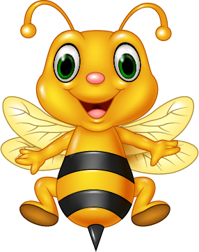 Cartoon cute bee vector 01 - Vector Animal, Vector Cartoon free ...