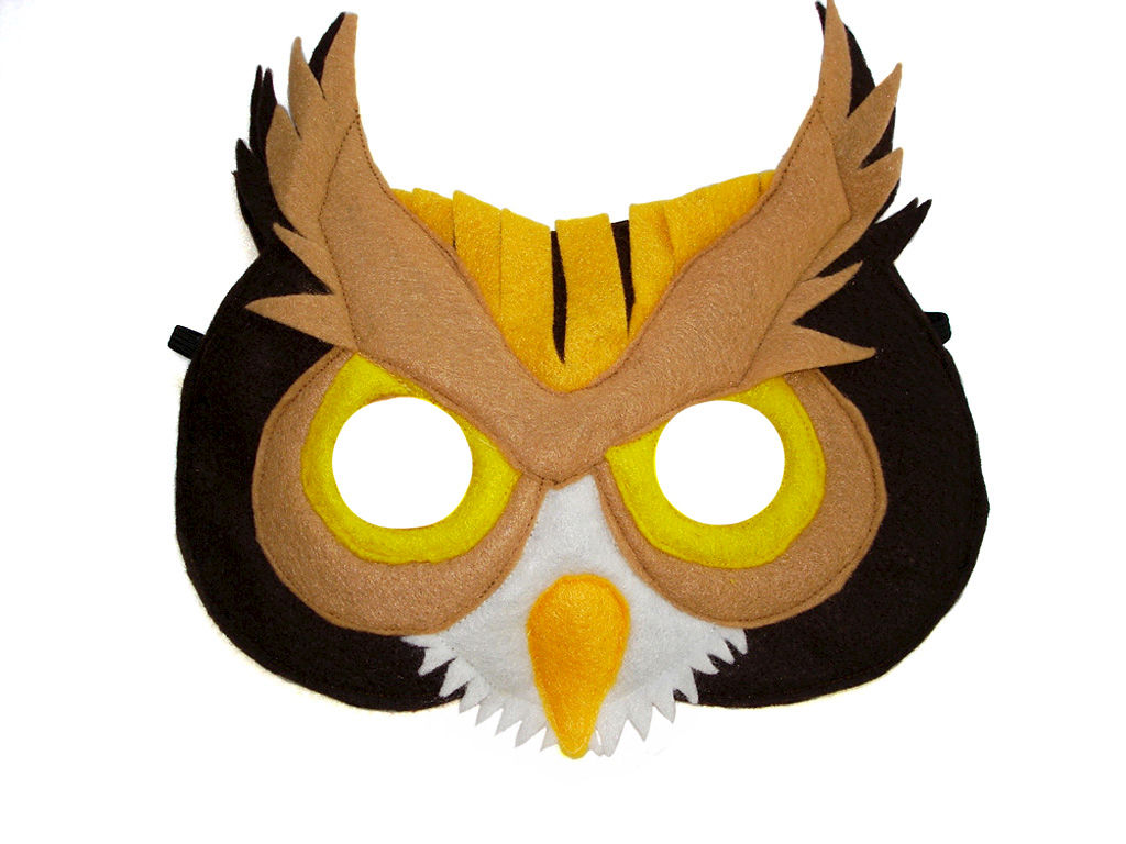 Children's Woodland Animal OWL Felt Mask - Magical Attic