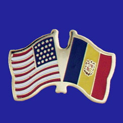 Country Flag Pins - Nationality Lapel Crossed Pins