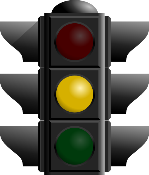 Traffic Light: Yellow Clip Art - vector clip art ...