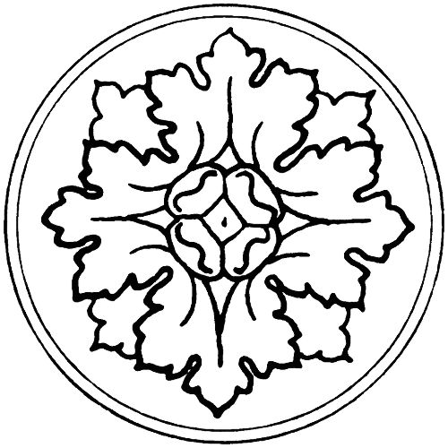typographic ornament: rosette [image 500x500 pixels]