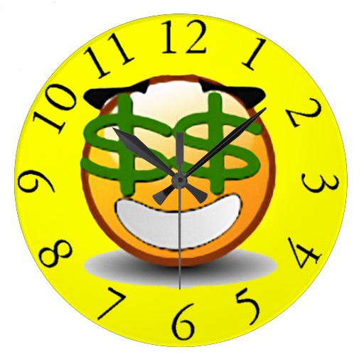 Happy Face: Smiley Money Clock from Zazzle.