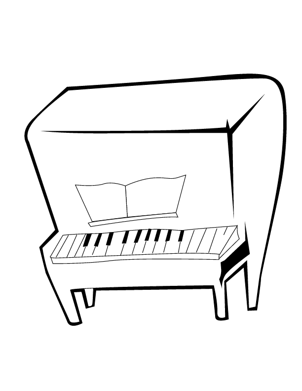 Piano Keyboard Colouring Pages Page 2