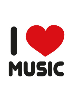 I love music Sticker, I love music Decals | Fun | @ ? Sticker Forever