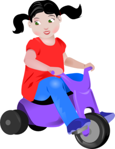 Toddler On Trike Clip Art - vector clip art online ...