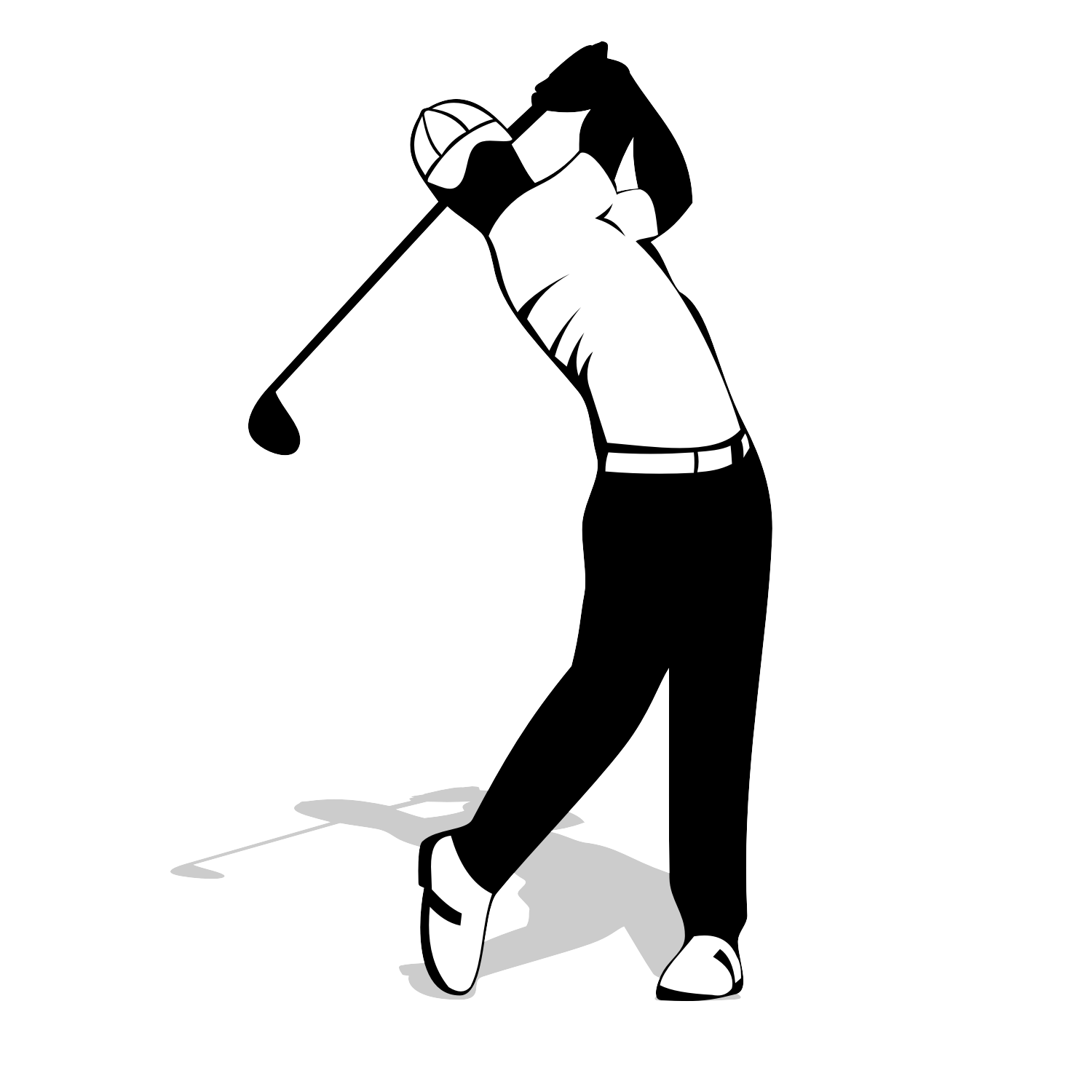 Vector for free use: Golf player