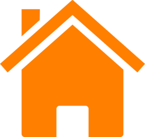 Simple Orange House clip art - vector clip art online, royalty ...