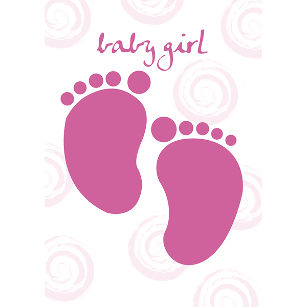 Cute new baby boys Footprint greetings card by Hammond Gower ...