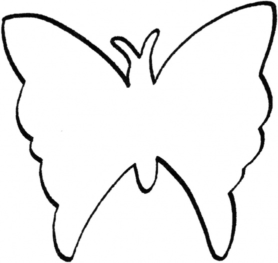 Colouring Pages Butterfly Outline Template New At Creative Gallery ...
