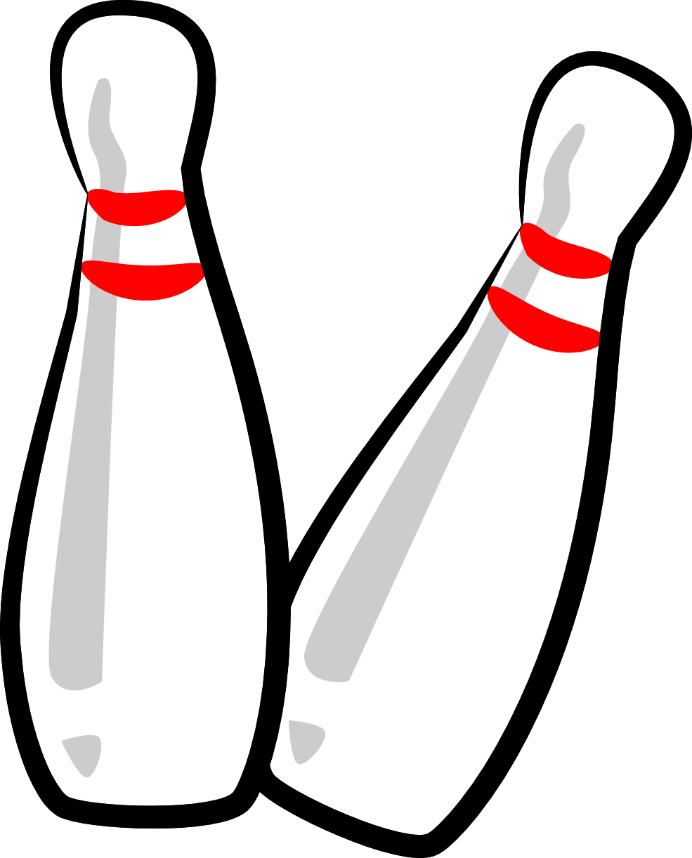 Bowling pin clipart vector