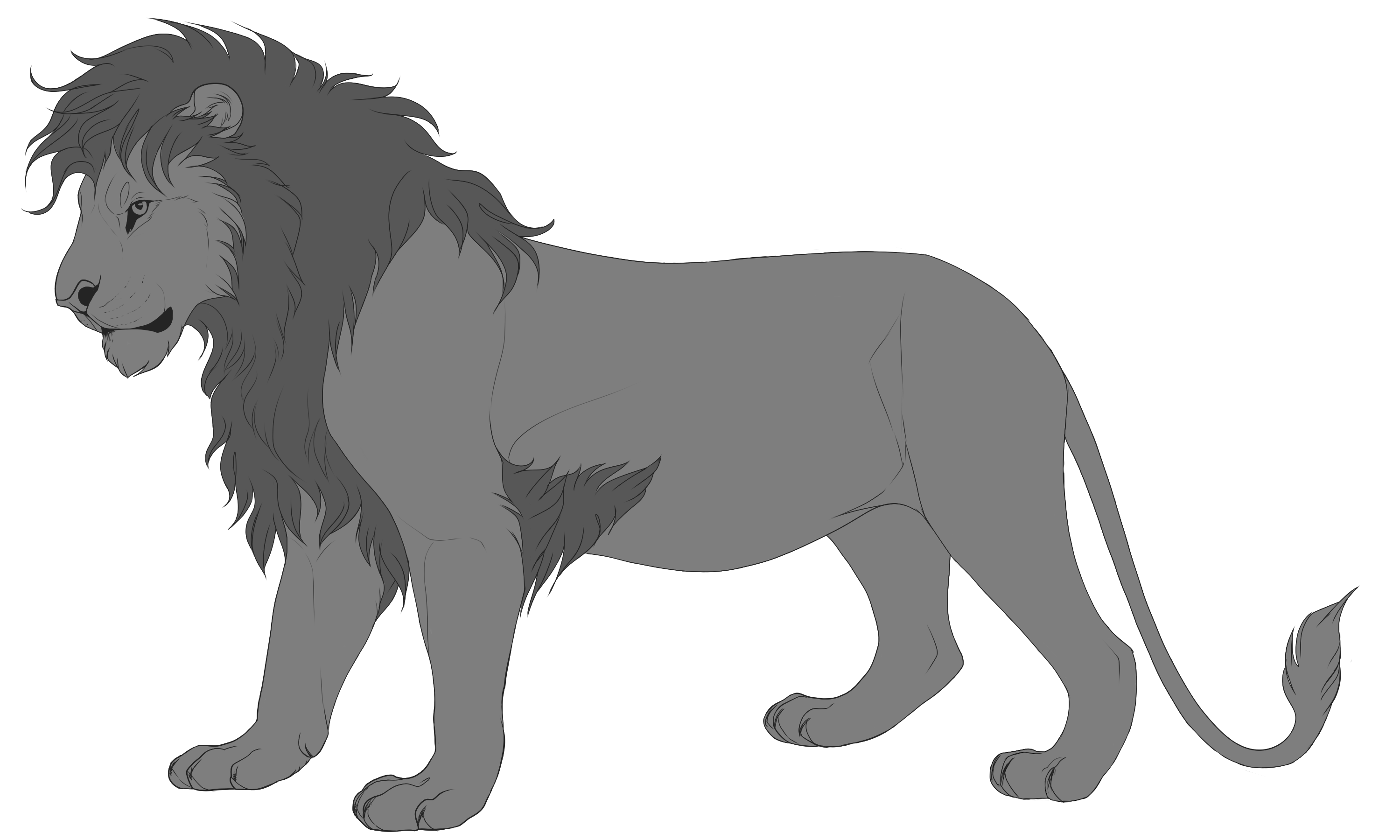 Free Lion lineart by Plushie-Dam on DeviantArt