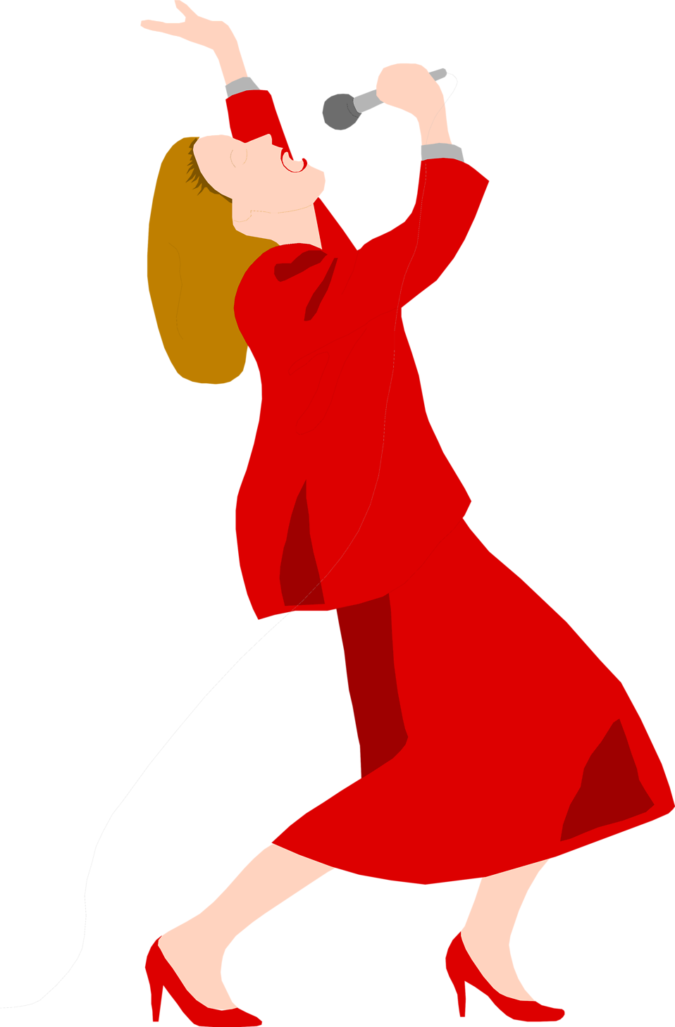 Lady Singer Clipart