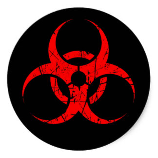 Red Biohazard Symbol Stickers | Zazzle