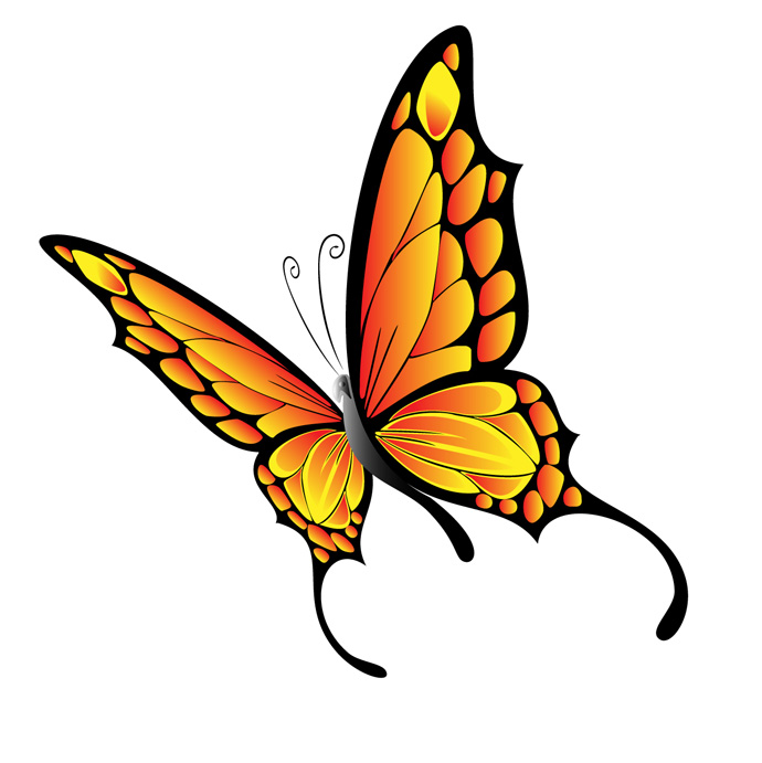 16 Butterfly Vector Free Clip Art Images - Free Butterfly Graphics ...