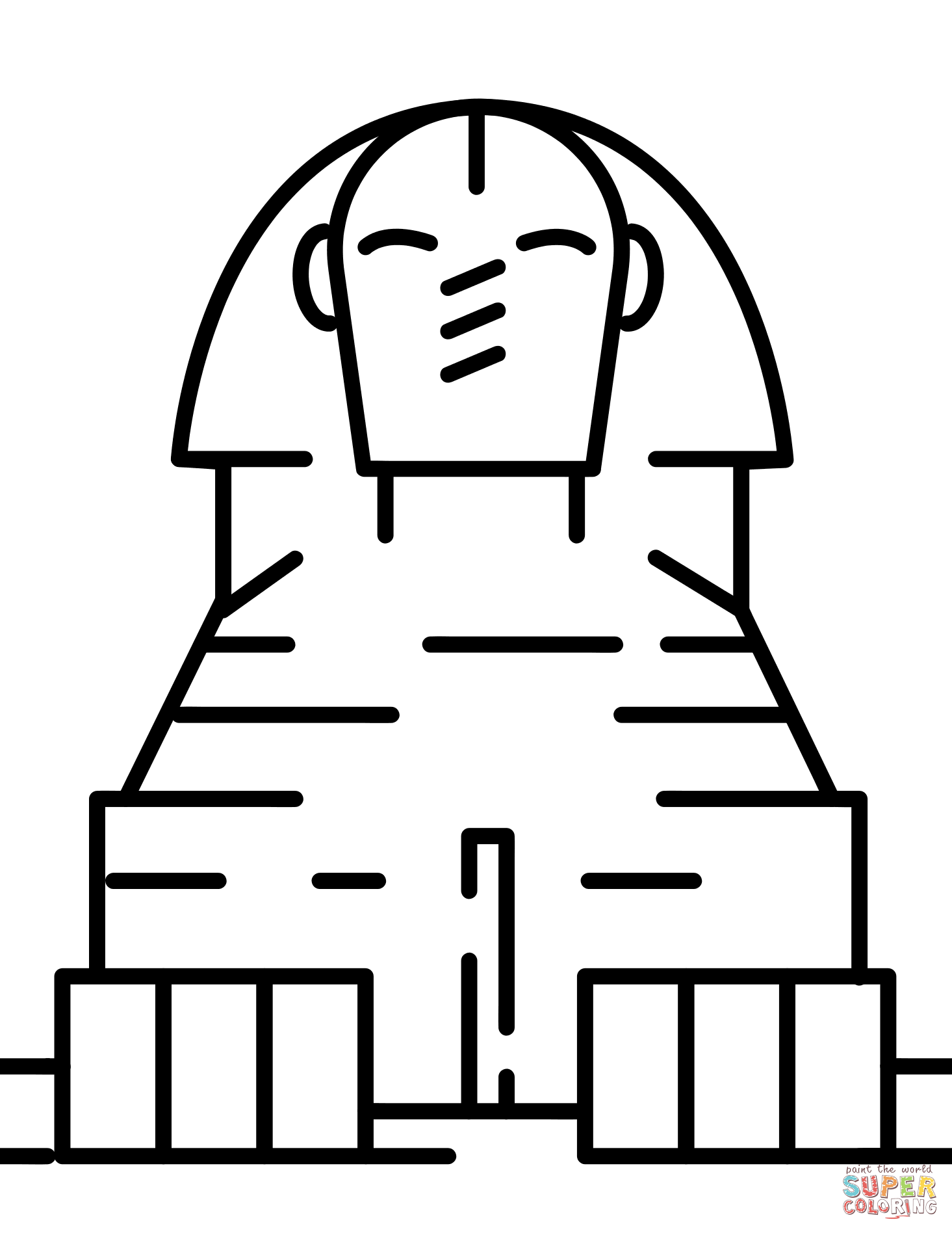 Sphinx coloring page | Free Printable Coloring Pages