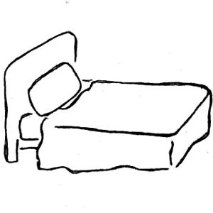 Bed Black And White Clipart