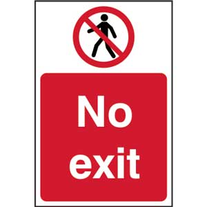 Prohibitions Signs & Labels: No Exit, No Entry and No Smoking ...