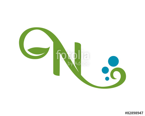 Swirly Letter N Logo Template" Stock image and royalty-free vector ...