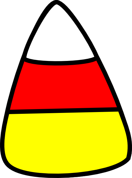 Candy Corn Black And White Clipart
