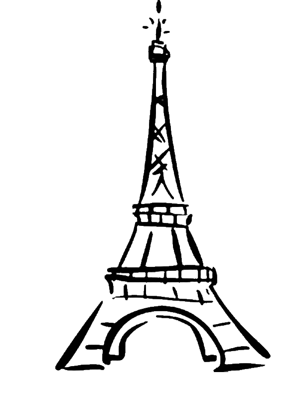 World Destination Eiffel Tower Coloring Page - Download & Print ...