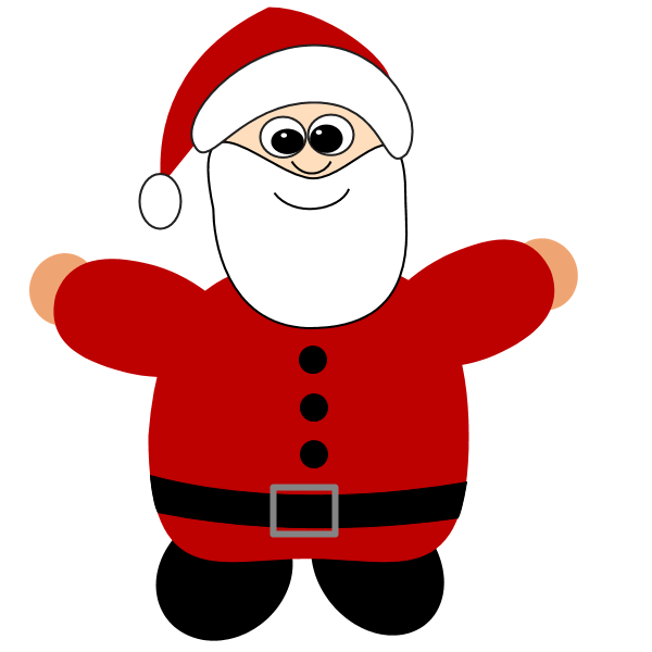 Free clipart of santa saying shhh