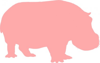 Hippo Silhouette Clip Art Download