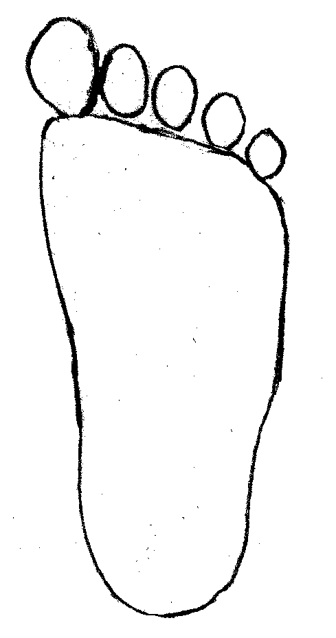 Simple Black And White Foot Outline - ClipArt Best