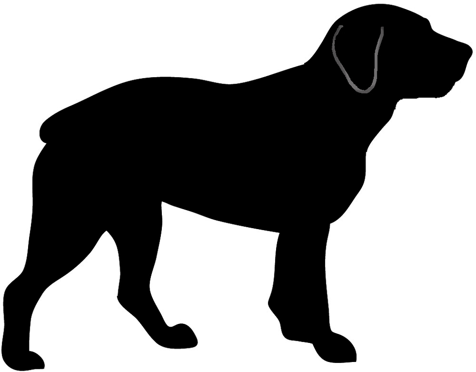 Rottweiler Head Silhouette Clipart - Free to use Clip Art Resource