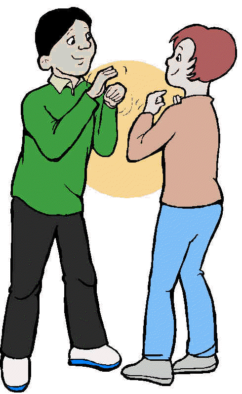 People using sign language clipart