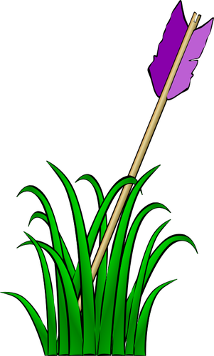 Arrow in the grass vector illustration | Public domain vectors