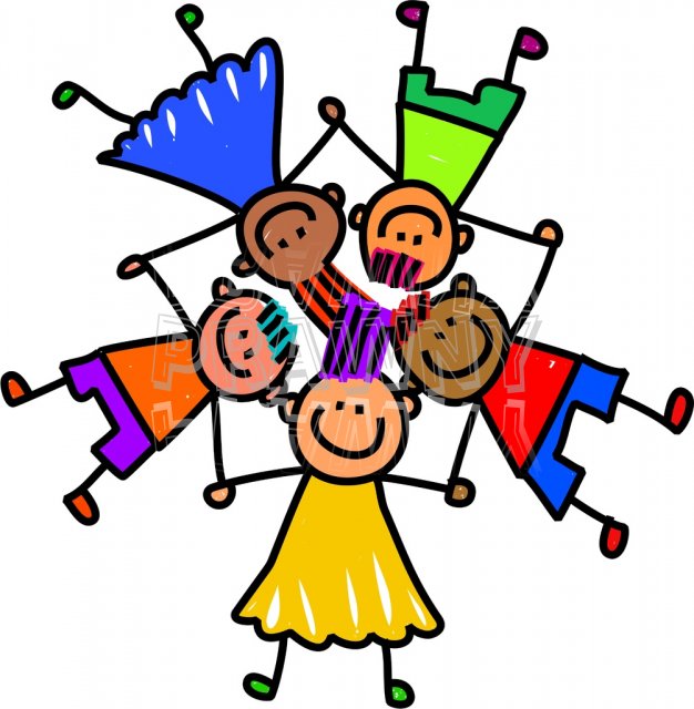 Group of Happy Diverse Kids Toddler Art Prawny Clip Art – Prawny ...