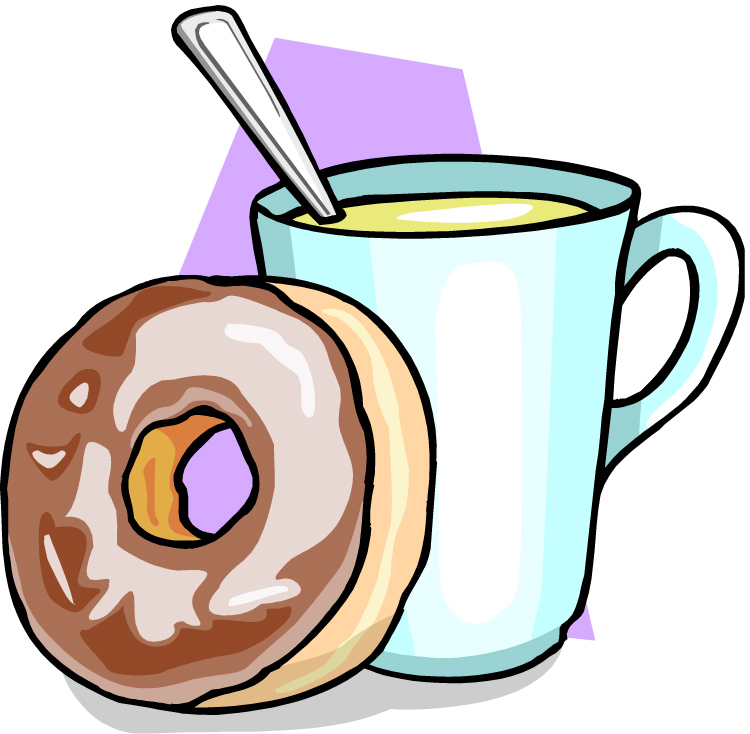 Clipart coffee and donuts