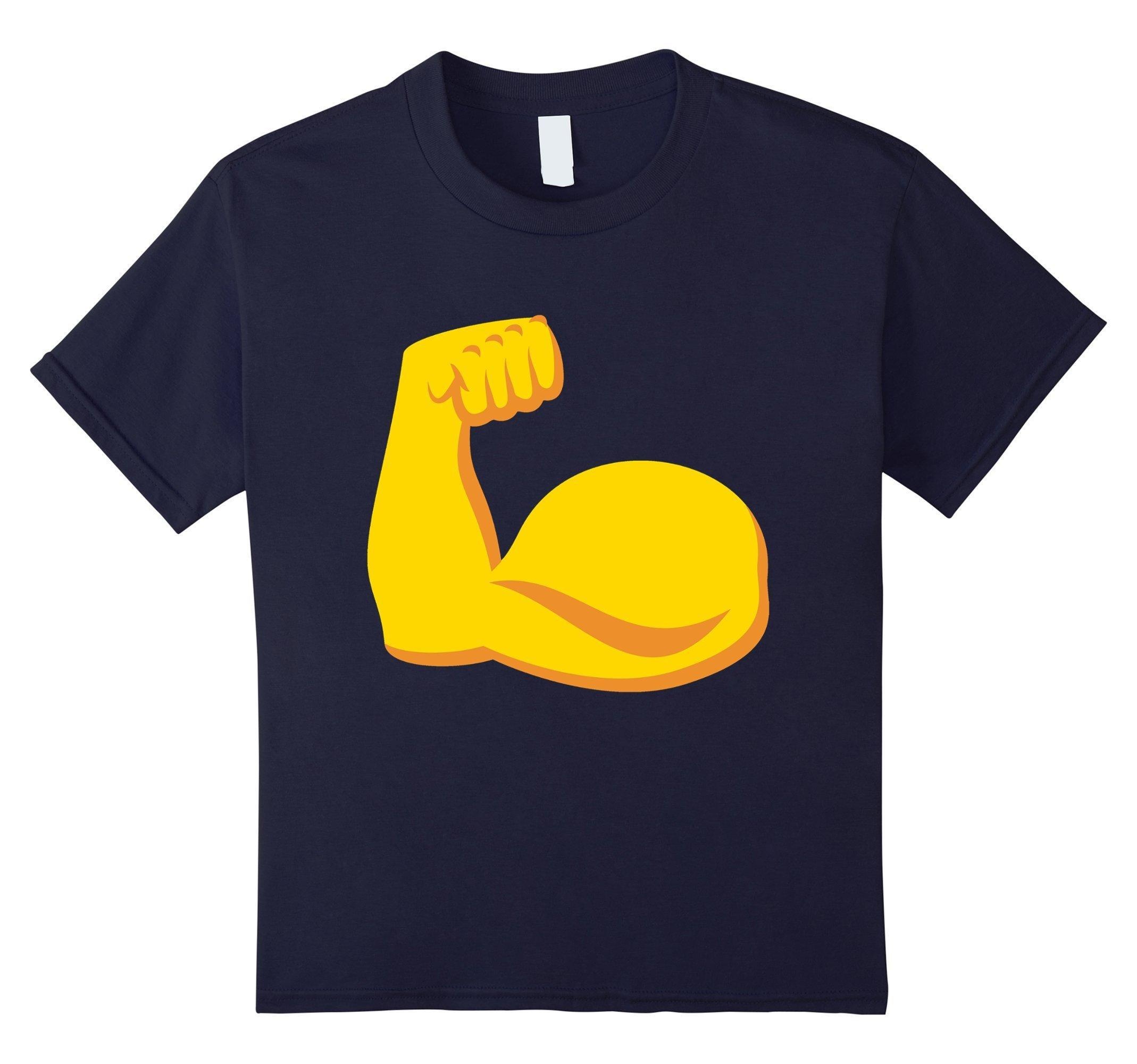 Kids BamBam Emoji Shirts: Strong Arm Classic Emoticon T-shirt 6 ...