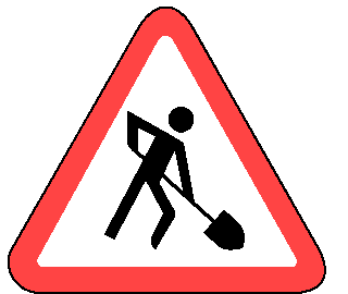 Unsorted road work signs