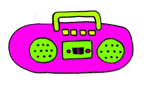 Cartoon Boombox