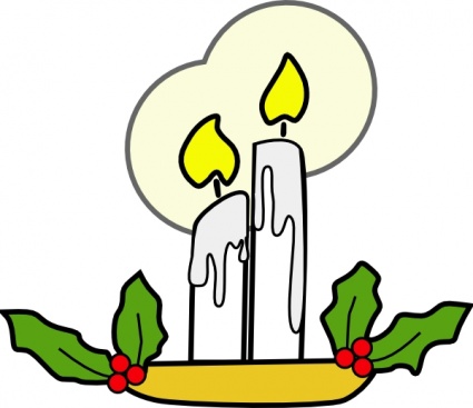 Christmas Candles clip art vector, free vectors