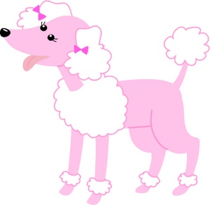 Poodle Clipart Image - A Female Poodle